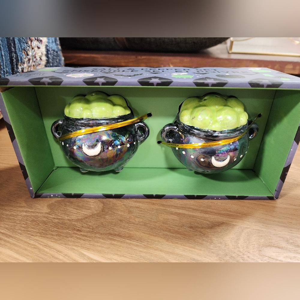 Adorable Cauldron Salt and Pepper Shakers